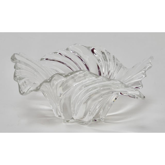 Traditional Vintage Mikasa "Belle Epoque" Large Glass Sculptural Bowl For Sale - Image 3 of 4