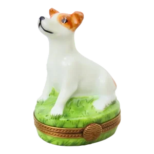 Limoges Porcelain Terrier Box