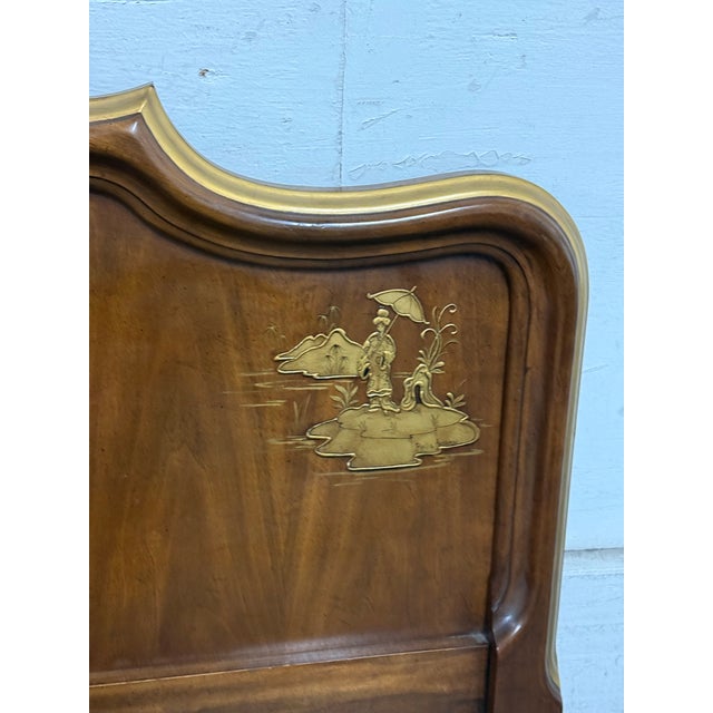 Queen Size Phyllis Andrade for White Furniture Company Chinoiserie Headboard, Vintage For Sale - Image 4 of 12