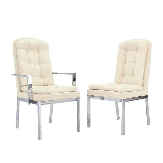 Vintage Mid Century Chrome and Upholstery Dining Chairs- Set of 6 For Sale - Image 9 of 11