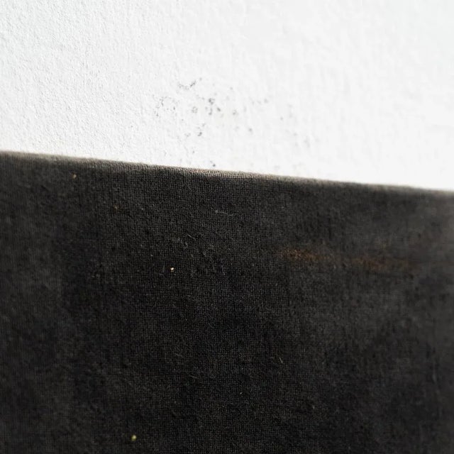 Textile Enrico Della Torre, Black Composition, Charcoal on Canvas, 2017 For Sale - Image 7 of 9