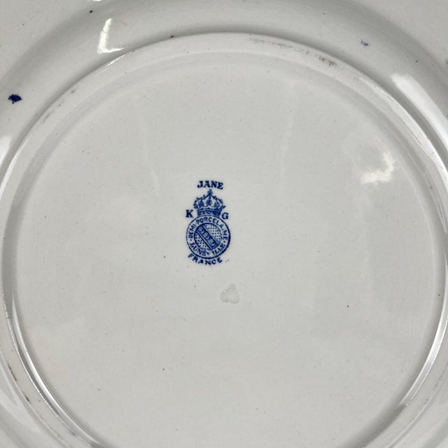 Antique Jane Model Flat Plates from KG Lunéville, 1890s, Set of 6 For Sale - Image 6 of 13