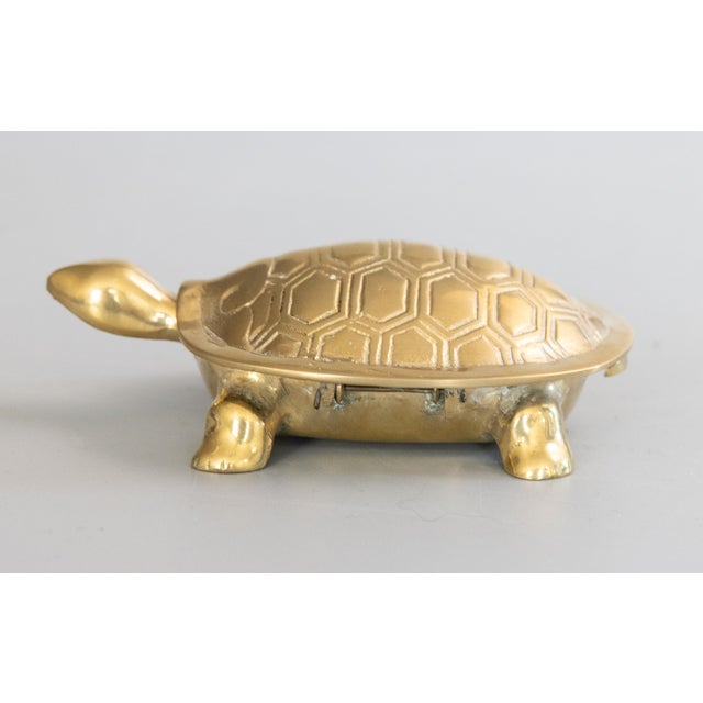 Vintage Art Deco Style Brass Turtle Trinket Box For Sale In Houston - Image 6 of 10