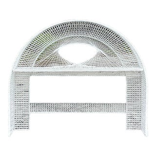 Vintage MCM Spun Fiberglass Queen Headboard For Sale