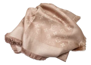 Louis Vuitton Brand New Baby Pink Chale Monogram Shawl Scarf