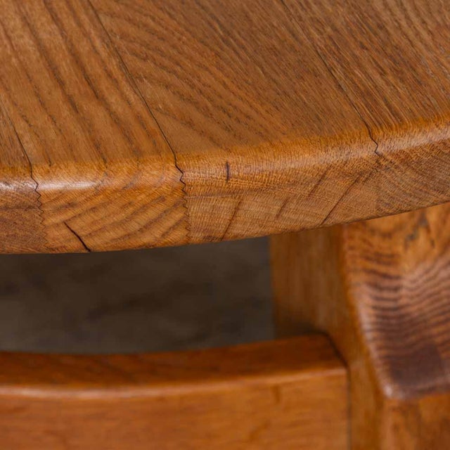 1950s French Solid Oak Coffee Table For Sale - Image 12 of 15
