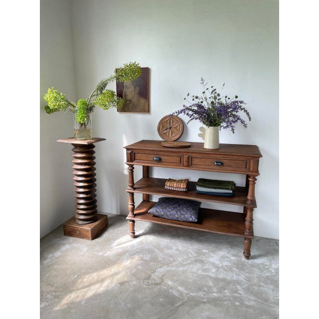 Console Drapier in Oak, 1950s For Sale - Image 17 of 18