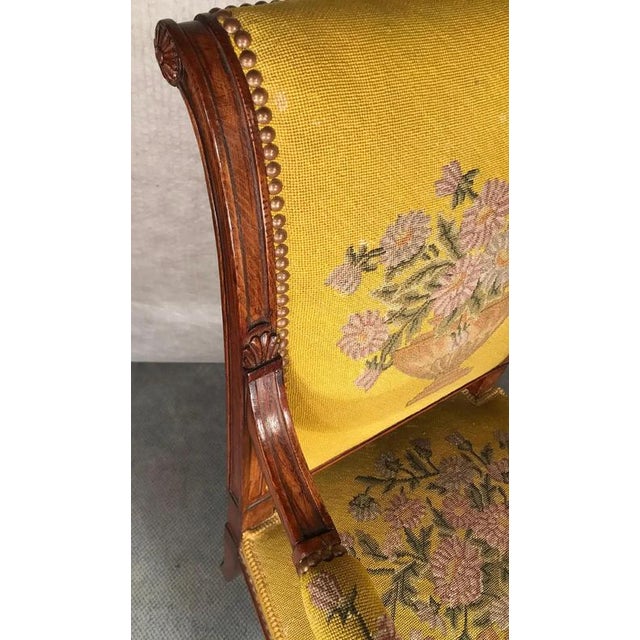Antique French Armchairs in Directoire Style, 1800s, Set of 3 For Sale - Image 6 of 8