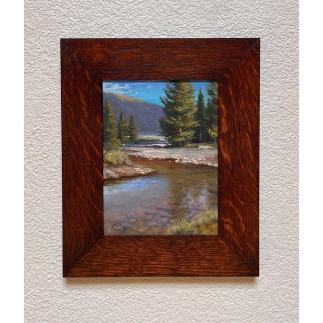 Realism Mountain Waters, Romans 1:11-12 by Thomas Kegler | Oil on board Landscape with trees and water. For Sale - Image 3 of 5