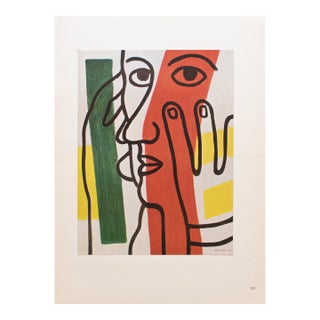 1950 After Fernand Léger "Portrait of Paul Eluard", First German Edition Period Offset Lithograph For Sale