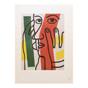 1950 After Fernand Léger "Portrait of Paul Eluard", First German Edition Period Offset Lithograph