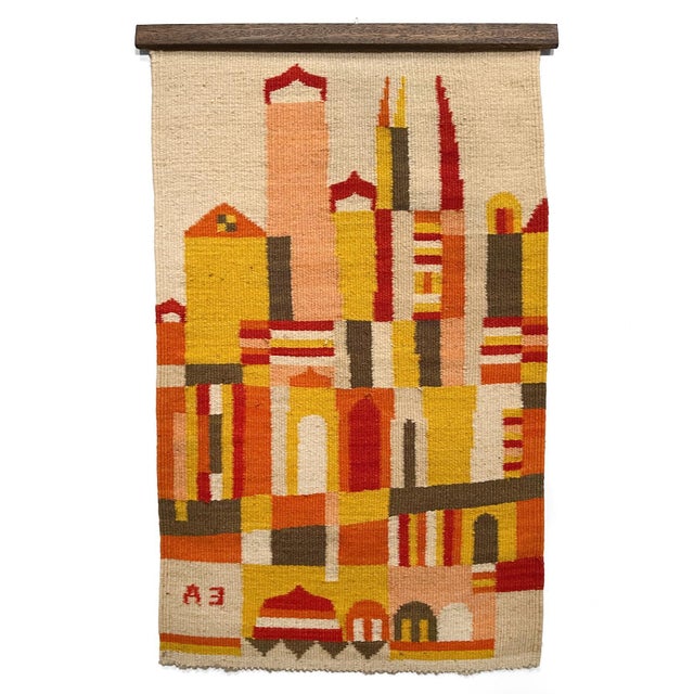 Mid-Century Modern Evelyn Ackerman Cityscape Tapestry For Sale - Image 3 of 5