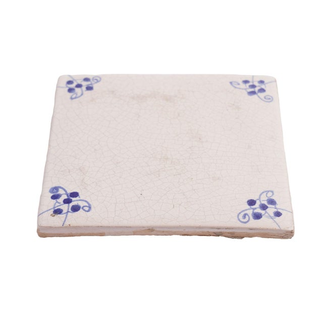 Traditional Set of 3 Delft Tiles With Cobalt Spider Corners, C. 1700 For Sale - Image 3 of 10