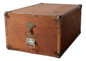 Vintage Nautical Wood Trunk