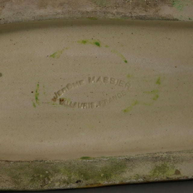 Jerome Massier Majolica Frog With Wheelbarrow For Sale - Image 11 of 14