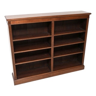 Antique Victorian Open Bookcase, 1860 For Sale