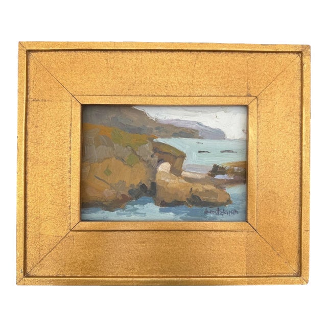 Brent Jensen Small Coastal Oil Painting, Laguna Seascape, 2004 For Sale