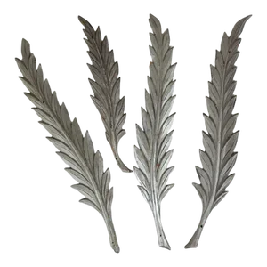 Vintage Collection Carved Folk Art Leaf Odd Fellows - Set of 4