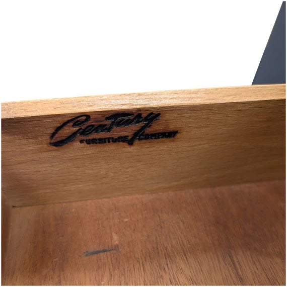 62" Finished 9 Drawer Century Vintage Dresser For Sale - Image 4 of 4