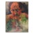 Vintage Late 20th Century Impressionist Portrait Man With Mustache Painting For Sale