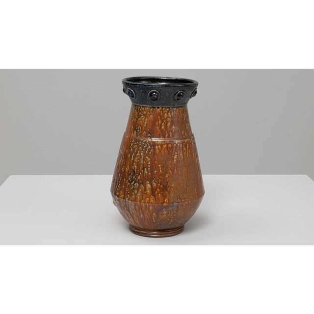20th Century European Drip Glaze Ceramic Vase For Sale - Image 11 of 18