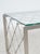 1980s Hollywood Regency Nickel-Plated Lattice Coffee Table With Glass Top For Sale - Image 4 of 5