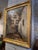 This is a Belgian Flemish School Oil on canvas, depicting a quaint European alleyway scene. It is presented in antique...