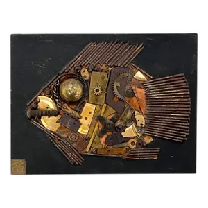 Mid-Century Brazilian Modern Brutalist Wall Art Assemblage by Shih Hwa