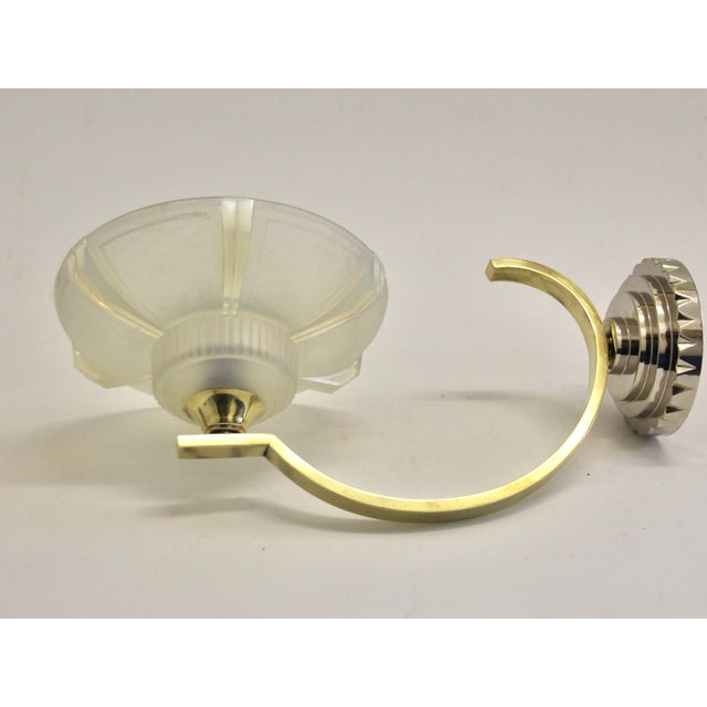 Large French Art Deco Wall Light from Ezan, 1930s For Sale - Image 4 of 18