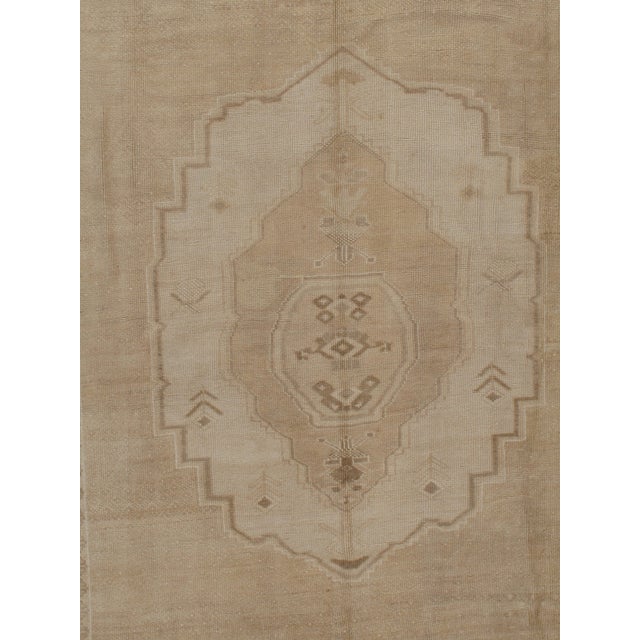 Textile Vintage Circa 1940 Turkish Oushak Area Rug 7ft 3in X 10ft 9in For Sale - Image 7 of 8