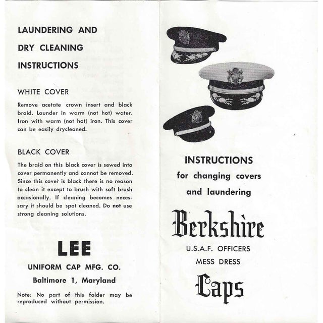 Berkshire U.S.A.F. Officers Mess Dress Caps - A Pair For Sale - Image 11 of 13