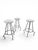 Specifications This trio of kitchen island stools features a striking combination of textured wool upholstery and...