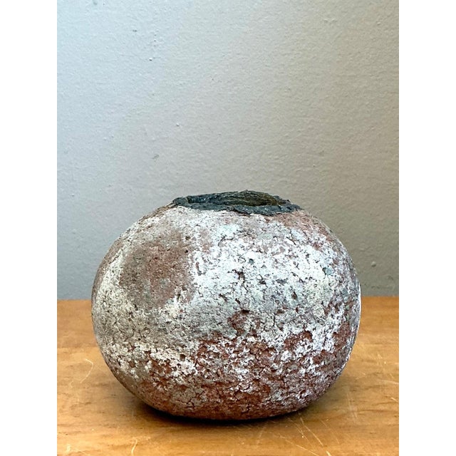 Vintage Handcrafted Earthenware Vessel For Sale - Image 16 of 16