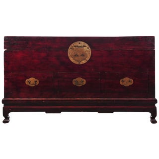 Antique Chinese 18th Century Rosewood Chest For Sale