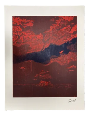 Fabiola Adam, The Embrace, Woodcut, 2009