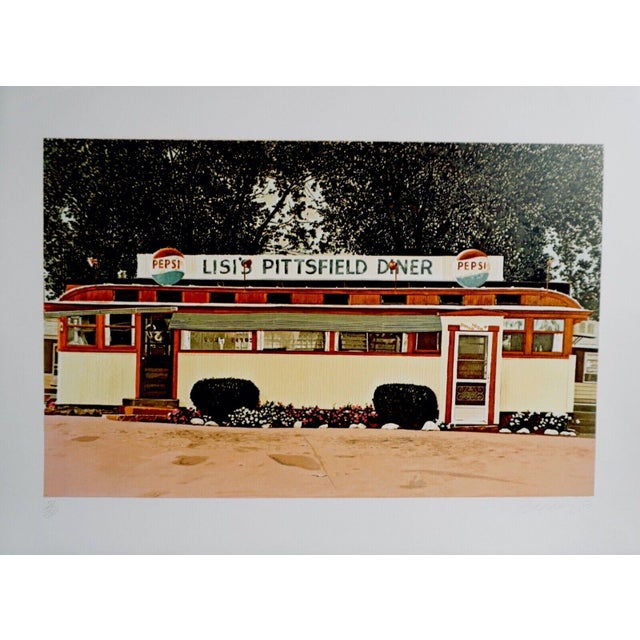 1980 John Baeder Lis's Pittsfield Diner Signed Print For Sale