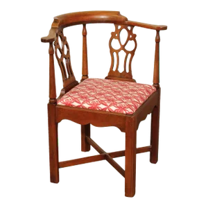 Late 20th Century Chippendale Style Mahogany Corner Chair
