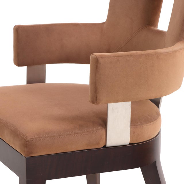 2010s Set of Eight Custom Dining Chairs Attributed to Brueton. For Sale - Image 5 of 7