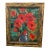 Boulet Red Flower Still Life Painting, Signed For Sale