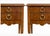 Neoclassical Late 20th Century Pair of Heritage Neoclassical Walnut Side Tables With Brass Ring Pulls and Finished Backs For Sale - Image 3 of 5