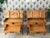 Brown Vintage Rustic Mexican Pine Wood and Wrought Iron and Brass Storage Trunk Chest Side Tables - A Pair For Sale - Image 8 of 15