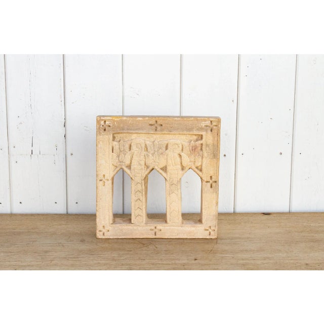 Vintage Carved Sandstone Niche For Sale - Image 4 of 8