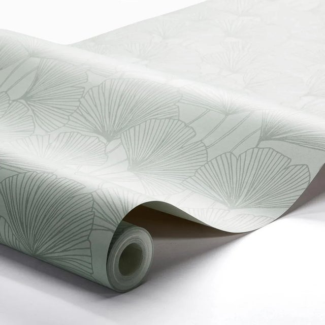 This stylized rendering of delicate ginkgo-leaf motifs adds just the right amount of hushed pattern to any room. This...