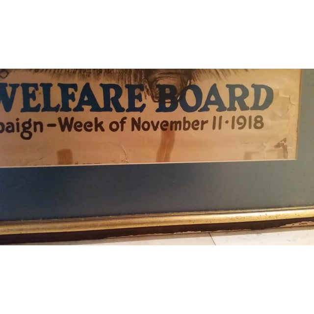 Early 20th Century Antique World War 1 National Jewish Welfare Board Recruitment Poster For Sale In Miami - Image 6 of 8