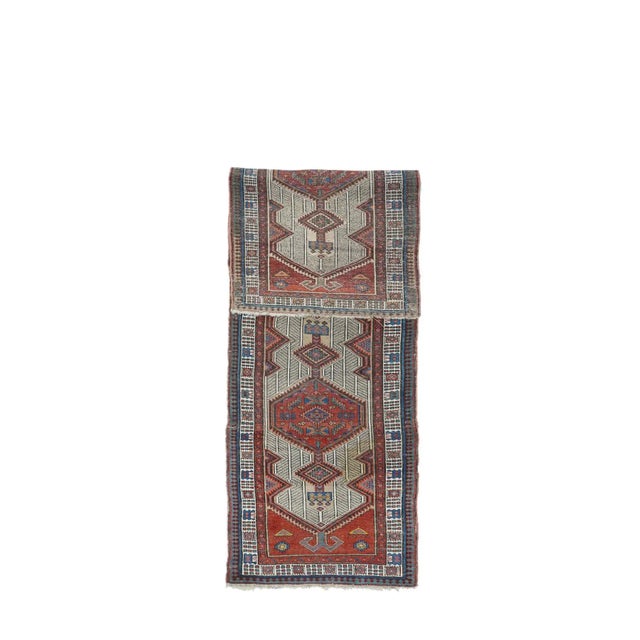 Late 18th Century Antique Sarab Rug 3'2'' x 10'8'' For Sale - Image 4 of 11