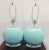 Vintage R. Dittmen Modern Blue Lucite Crystalline Glaze Ceramic Lamps - a Pair For Sale - Image 4 of 9