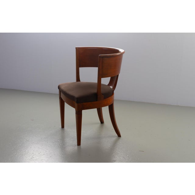 Antique Danish Round Back Oak Chair, 1920s For Sale - Image 10 of 18