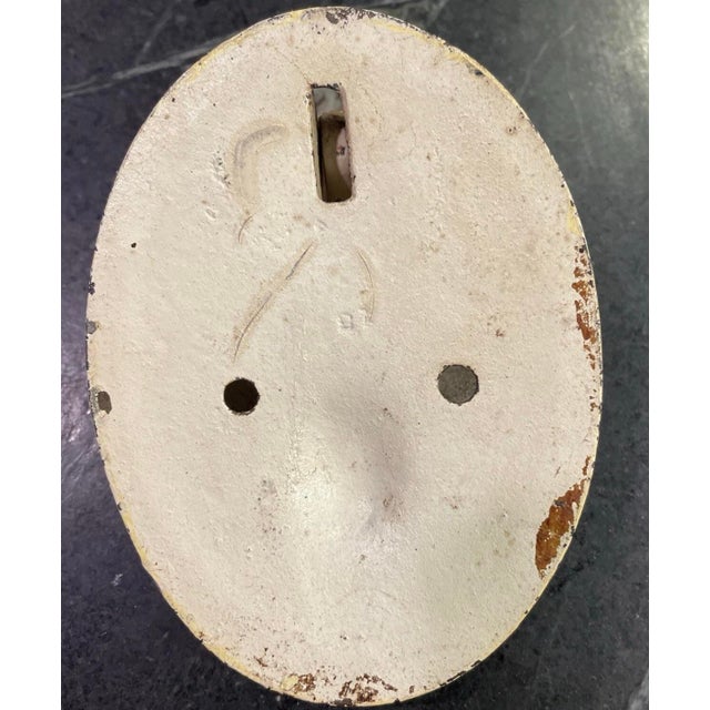 Antique Cast Iron Floral Basket Door Knocker — Hand-Painted Storybook Cottage Entry Hardware — Architectural Salvage Accent For Sale - Image 4 of 4