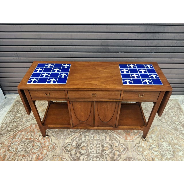 Mid Century Modern Broyhill Brasilia Bar Cart Server. For Sale - Image 12 of 18