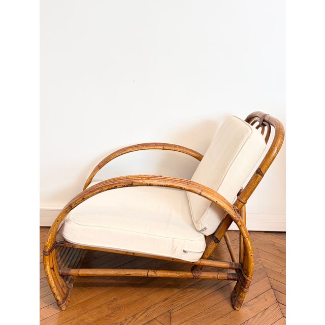 Wood Sofa and Armchair in the style of Adrien Audoux & Frida Minnet, 1950s For Sale - Image 7 of 9